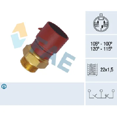 Termoprekidač, ventilator hladnjaka FAE FAE38040 IC-ABB348