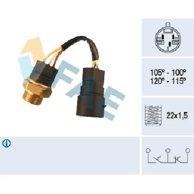 Termoprekidač, ventilator hladnjaka FAE FAE38220 IC-ABB29F