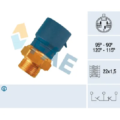 Termoprekidač, ventilator hladnjaka FAE FAE38235 IC-ABB349