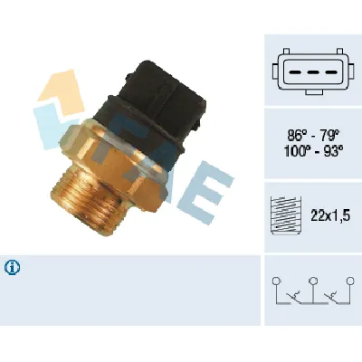 Termoprekidač, ventilator hladnjaka FAE FAE38250 IC-DAB693