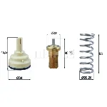 Termostat, rashladna tečnost BEHR BTX 209 80D IC-E14268 Termostat, rashladna tečnost BEHR BTX 209 80D IC-E14268