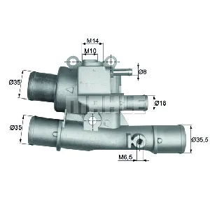 Termostat, rashladna tečnost MAHLE TI 124 88 IC-D81A37 Termostat, rashladna tečnost MAHLE TI 124 88 IC-D81A37