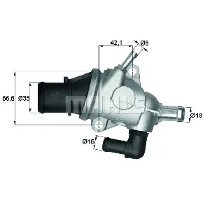 Termostat, rashladna tečnost MAHLE TI 125 88 IC-D81A38 Termostat, rashladna tečnost MAHLE TI 125 88 IC-D81A38