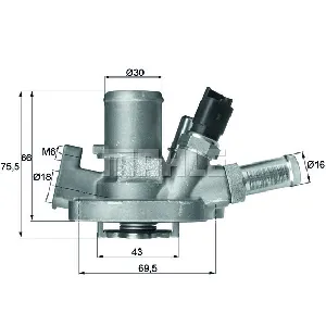 Termostat, rashladna tečnost MAHLE TI 151 80 IC-D81A49 Termostat, rashladna tečnost MAHLE TI 151 80 IC-D81A49