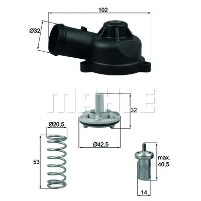 Termostat, rashladna tečnost MAHLE TI 244 83D IC-G0TPLA