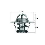 Termostat, rashladna tečnost MAHLE TX 14 87D IC-D6DC9F Termostat, rashladna tečnost MAHLE TX 14 87D IC-D6DC9F