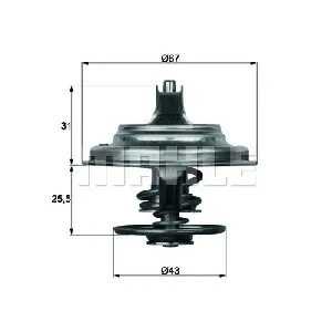 Termostat, rashladna tečnost MAHLE TX 23 71 D IC-D6DCB3 Termostat, rashladna tečnost MAHLE TX 23 71 D IC-D6DCB3