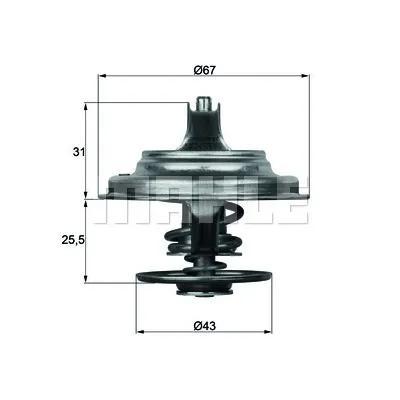 Termostat, rashladna tečnost MAHLE TX 23 79 D IC-D32B7D