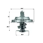 Termostat, rashladna tečnost MAHLE TX 25 87D IC-D6DCB4