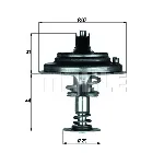 Termostat, rashladna tečnost MAHLE TX 26 80D1 IC-D6DCA1