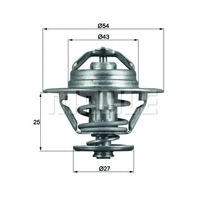 Termostat, rashladna tečnost MAHLE TX 93 74D IC-D81AFF