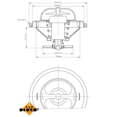 Termostat, rashladna tečnost NRF NRF 725086 IC-G0TRAJ