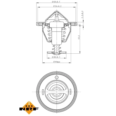 Termostat, rashladna tečnost NRF NRF 725107 IC-G0TRB3