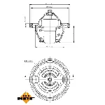 Termostat, rashladna tečnost NRF NRF 725154 IC-G0TSLA