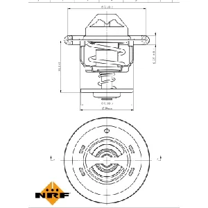 Termostat, rashladna tečnost NRF NRF 725206 IC-G0TSME