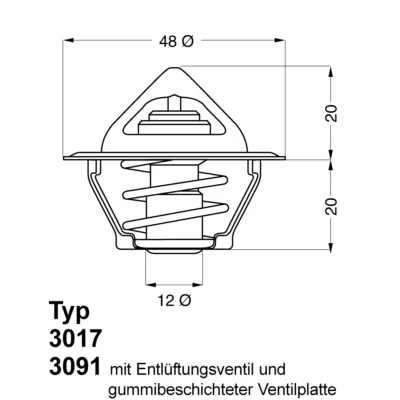 Termostat, rashladna tečnost WAHLER WA3017.87D2 IC-504620