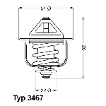 Termostat, rashladna tečnost WAHLER WA3467.85D IC-A952FF