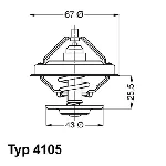 Termostat, rashladna tečnost WAHLER WA4105.71D IC-9A6BD5