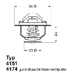 Termostat, rashladna tečnost WAHLER WA4174.79D IC-614645
