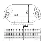 Uljni hladnjak, ulje za motor MAHLE CLC 167 000P IC-G08KW5