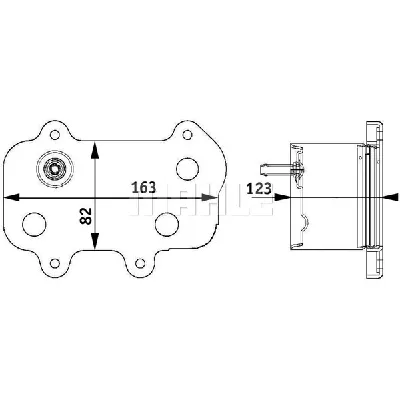 Uljni hladnjak, ulje za motor MAHLE CLC 61 000P IC-G08FGR