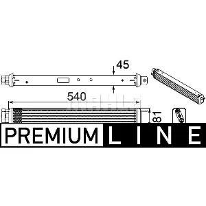 Uljni hladnjak, ulje za motor MAHLE CLC 75 000P IC-G08FGY