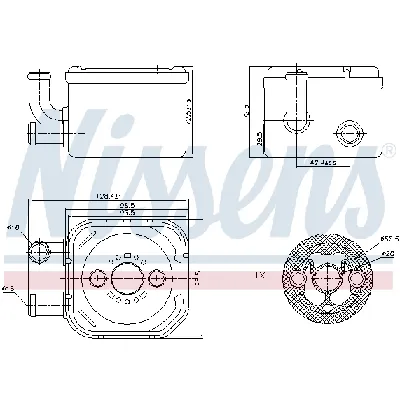 Uljni hladnjak, ulje za motor NISSENS NIS 90654 IC-C73125