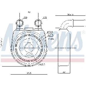 Uljni hladnjak, ulje za motor NISSENS NIS 90701 IC-C73140
