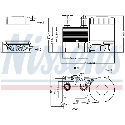 Uljni hladnjak, ulje za motor NISSENS NIS 90706 IC-C73143