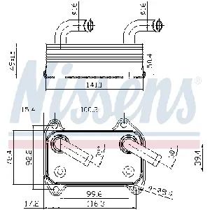 Uljni hladnjak, ulje za motor NISSENS NIS 90707 IC-C73144