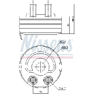 Uljni hladnjak, ulje za motor NISSENS NIS 90719 IC-D90FEC