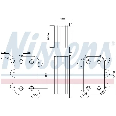 Uljni hladnjak, ulje za motor NISSENS NIS 90746 IC-E5BC73