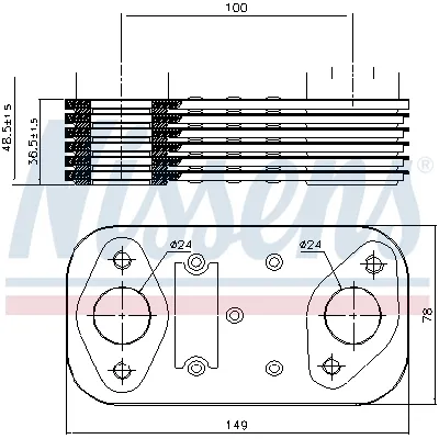 Uljni hladnjak, ulje za motor NISSENS NIS 90754 IC-D84F6C