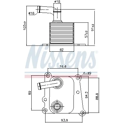 Uljni hladnjak, ulje za motor NISSENS NIS 90776 IC-G0QQ31