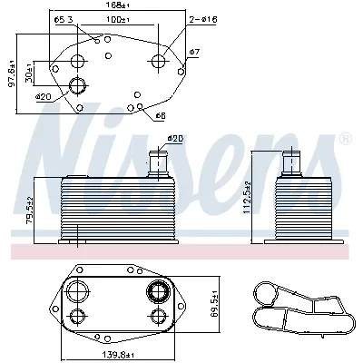 Uljni hladnjak, ulje za motor NISSENS NIS 90786 IC-DACF9D