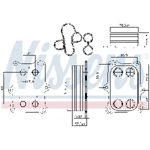 Uljni hladnjak, ulje za motor NISSENS NIS 90969 IC-E447C1