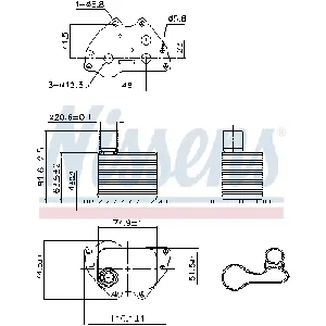 Uljni hladnjak, ulje za motor NISSENS NIS 90981 IC-E29D3D