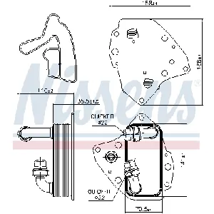 Uljni hladnjak, ulje za motor NISSENS NIS 90996 IC-F4D56C