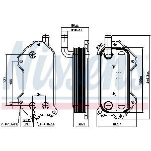 Uljni hladnjak, ulje za motor NISSENS NIS 91117 IC-E60EBA
