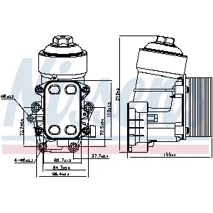 Uljni hladnjak, ulje za motor NISSENS NIS 91158 IC-F47CFD