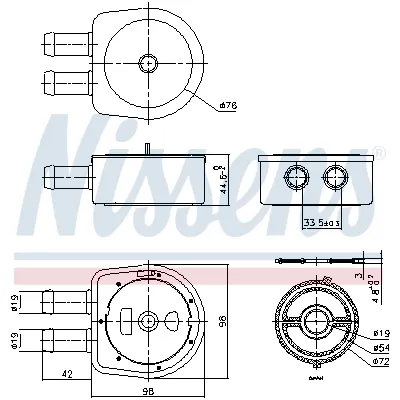 Uljni hladnjak, ulje za motor NISSENS NIS 91203 IC-G0PHBN