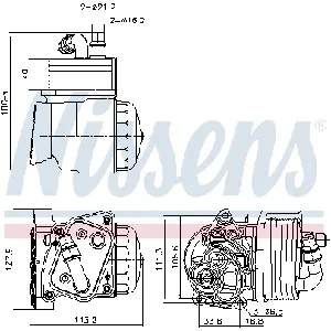 Uljni hladnjak, ulje za motor NISSENS NIS 91323 IC-G0U6L1