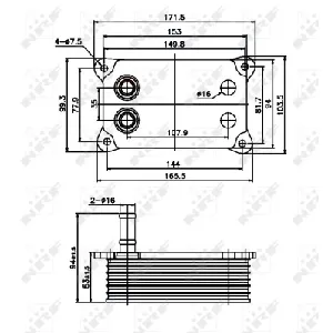 Uljni hladnjak, ulje za motor NRF NRF 31071 IC-D81831