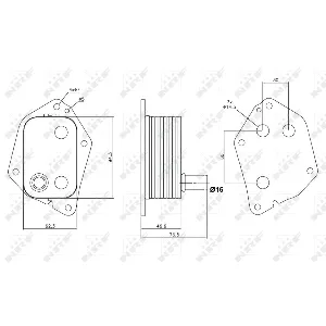 Uljni hladnjak, ulje za motor NRF NRF 31159 IC-DD8624