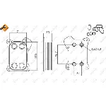 Uljni hladnjak, ulje za motor NRF NRF 31167 IC-DE34E6