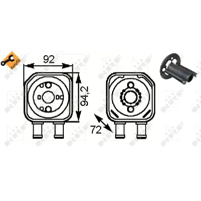 Uljni hladnjak, ulje za motor NRF NRF 31179 IC-CFC202