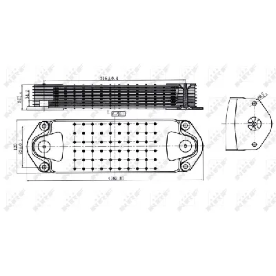 Uljni hladnjak, ulje za motor NRF NRF 31198 IC-D126C8
