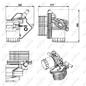 Uljni hladnjak, ulje za motor NRF NRF 31238 IC-DEB3E5