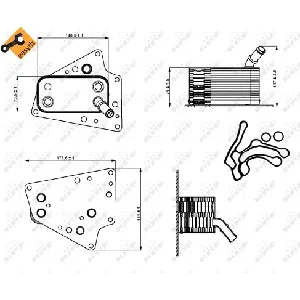 Uljni hladnjak, ulje za motor NRF NRF 31258 IC-DF12C7