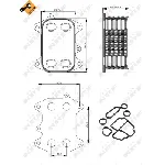 Uljni hladnjak, ulje za motor NRF NRF 31263 IC-DF12CC